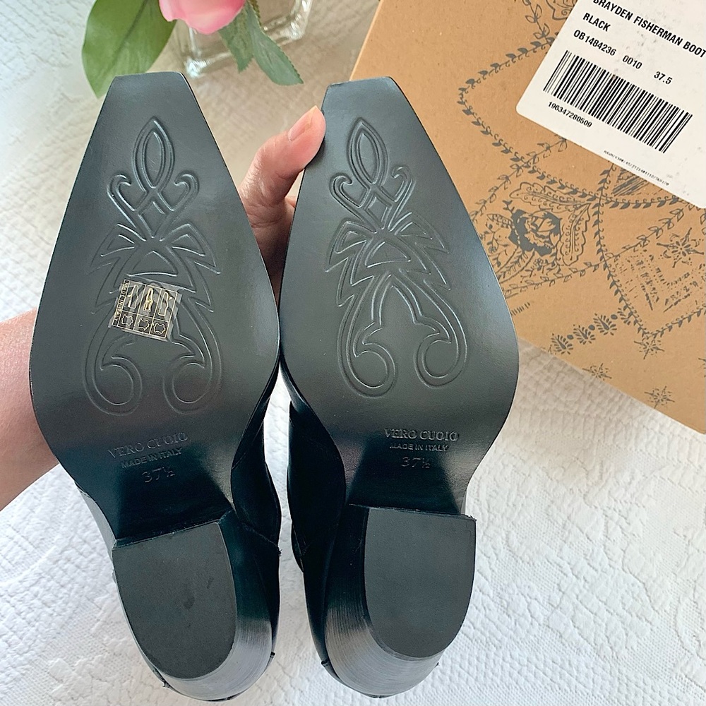 NEW Free People Brayden Fisherman Bootie black NIB NWT - Picture 13 of 16